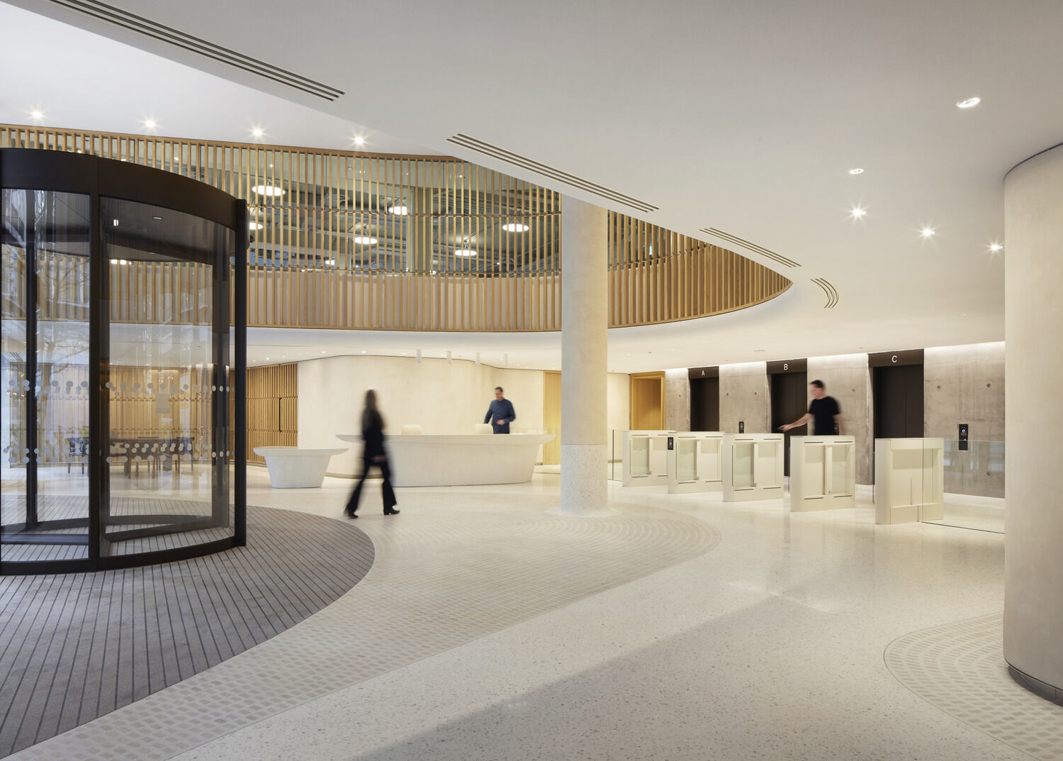 The ground-floor atrium and reception